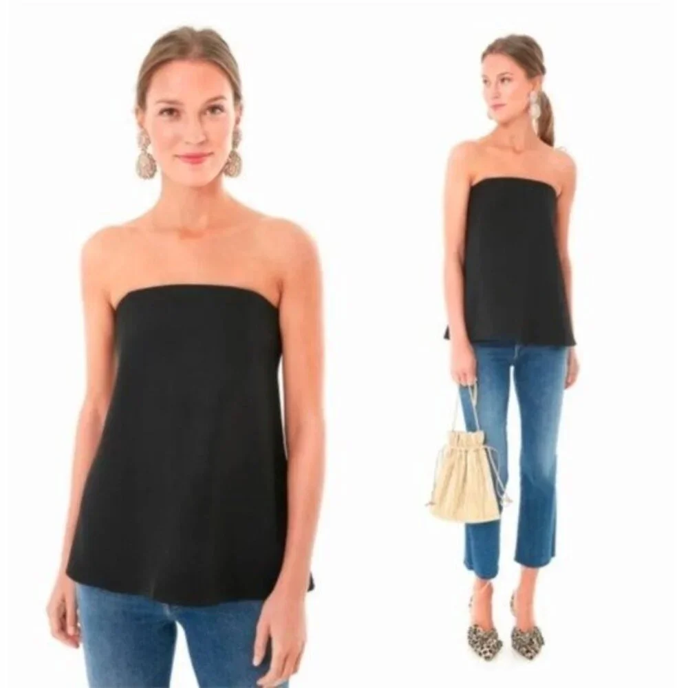 Tuckernuck | NEW Strapless Corset Noir Crepe Marin Top in Black Size XXL - Picture 3 of 14